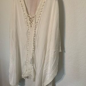 Elegant White Swim Coverup